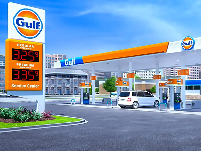 Gulf Gas Station Logo Project